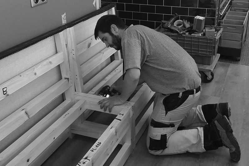 Équipe de pose Atelier B